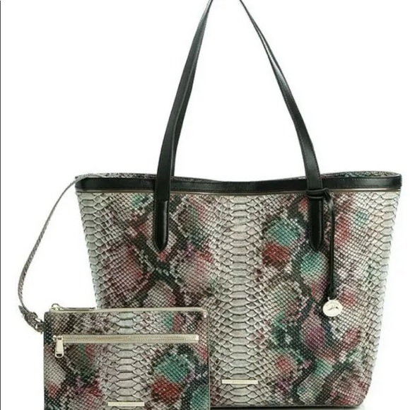 Brahmin Brooke aynsley snake embossed leather purse with wristlet set - Picture 4 of 4